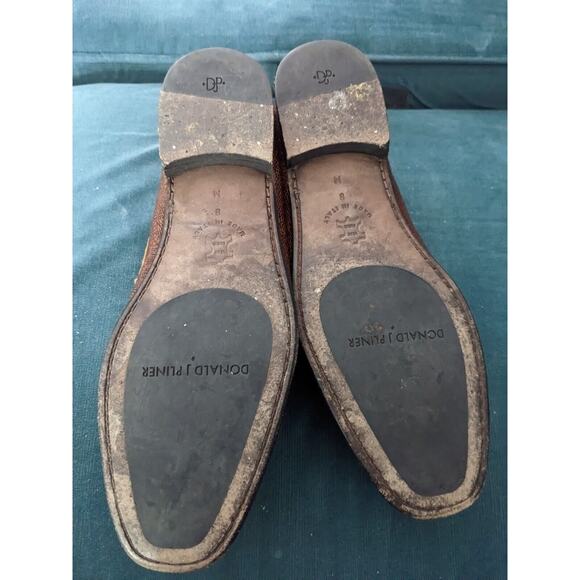 Donald Pliner Darrin2 Slip-on Cognac Croc Embossed Leather Italian Men's Size 9 - Picture 7 of 9